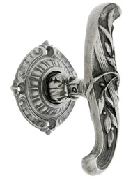 Chelsea Cabinet Pull with Queensway Back Plate - 3 inch x 3/4 inch in Antique Pewter.